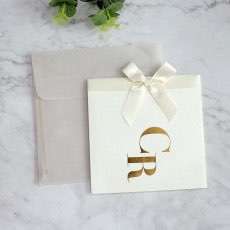 Square Invitation Card with Vellum Paper Envelope Elegant Invitation Customized